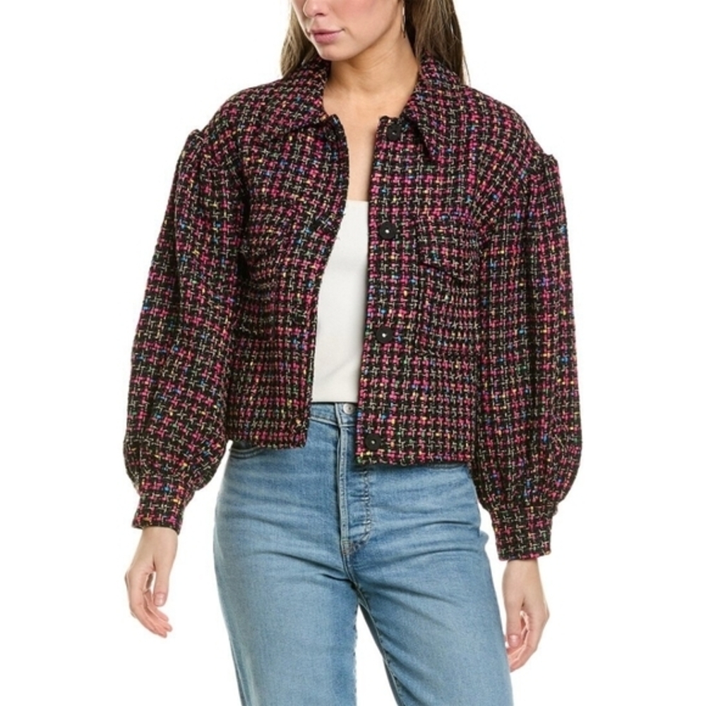 Crosby by Mollie Burch Women's Tweed Rainbow Jacket